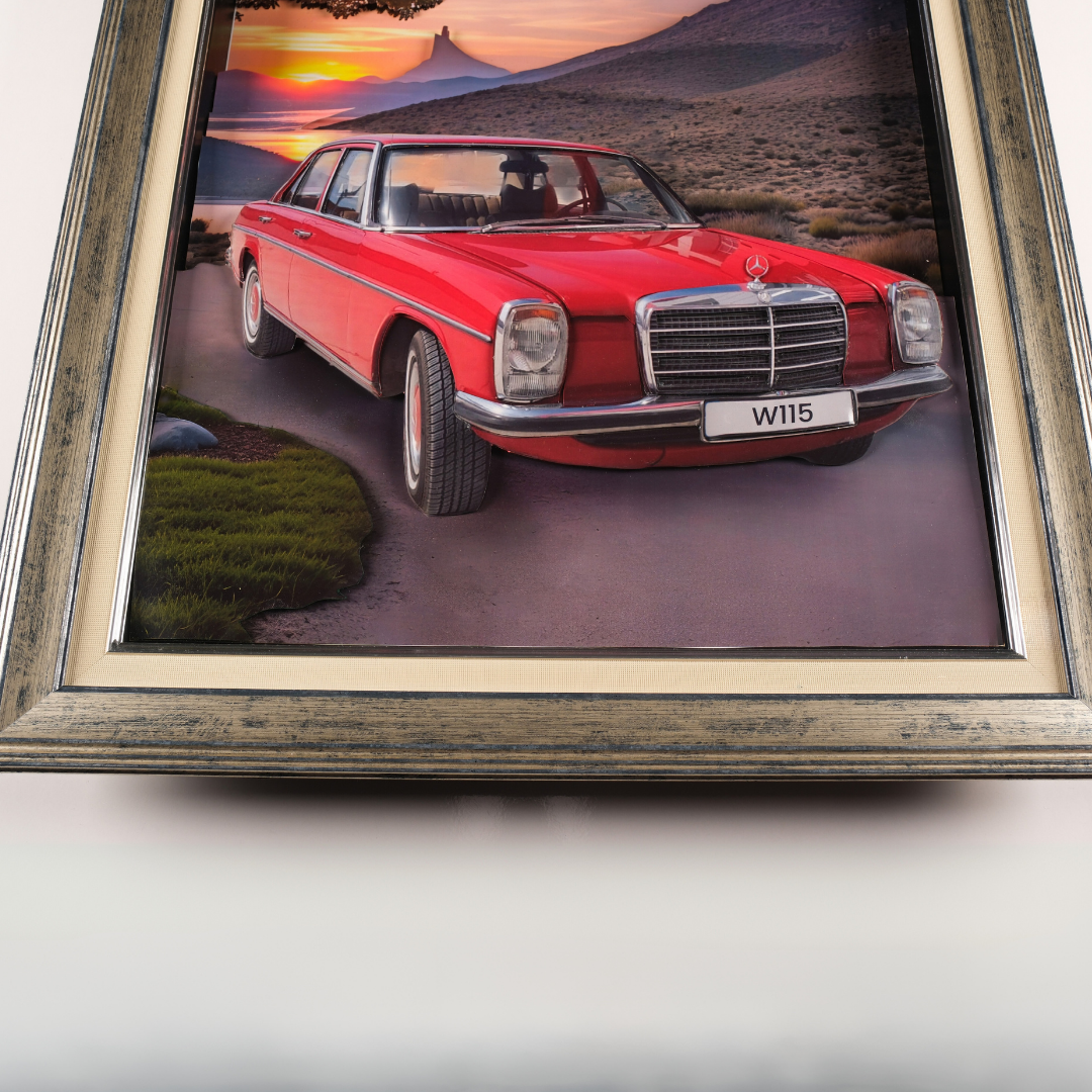 Crimson Classic W115 Mercedes-Benz Relief Wall Art