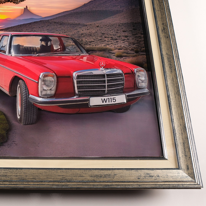 Crimson Classic W115 Mercedes-Benz Relief Wall Art