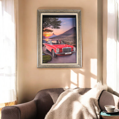 Crimson Classic W115 Mercedes-Benz Relief Wall Art